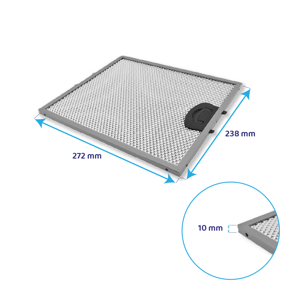 Filtro metálico DeDietrich 272x238x10mm 79X8840