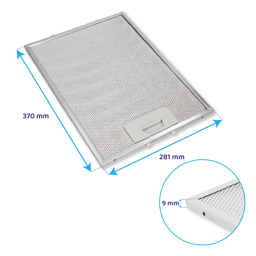 Filtro metálico 370x281mm Teka 81460072