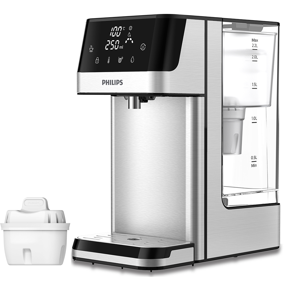 Dispensador de agua caliente Philips ADD5910M (filtra PFAS) compatible con BRITA