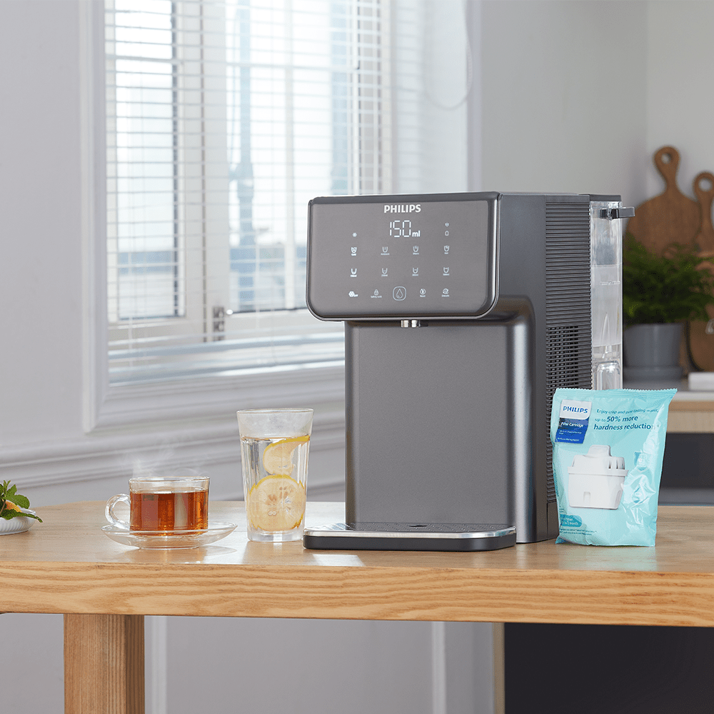 Dispensador de agua  caliente y fría  Philips ADD5981GR (filtra PFAS) compatible con BRITA