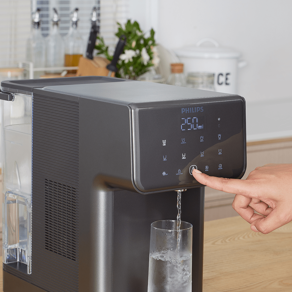 Dispensador de agua  caliente y fría  Philips ADD5981GR (filtra PFAS) compatible con BRITA