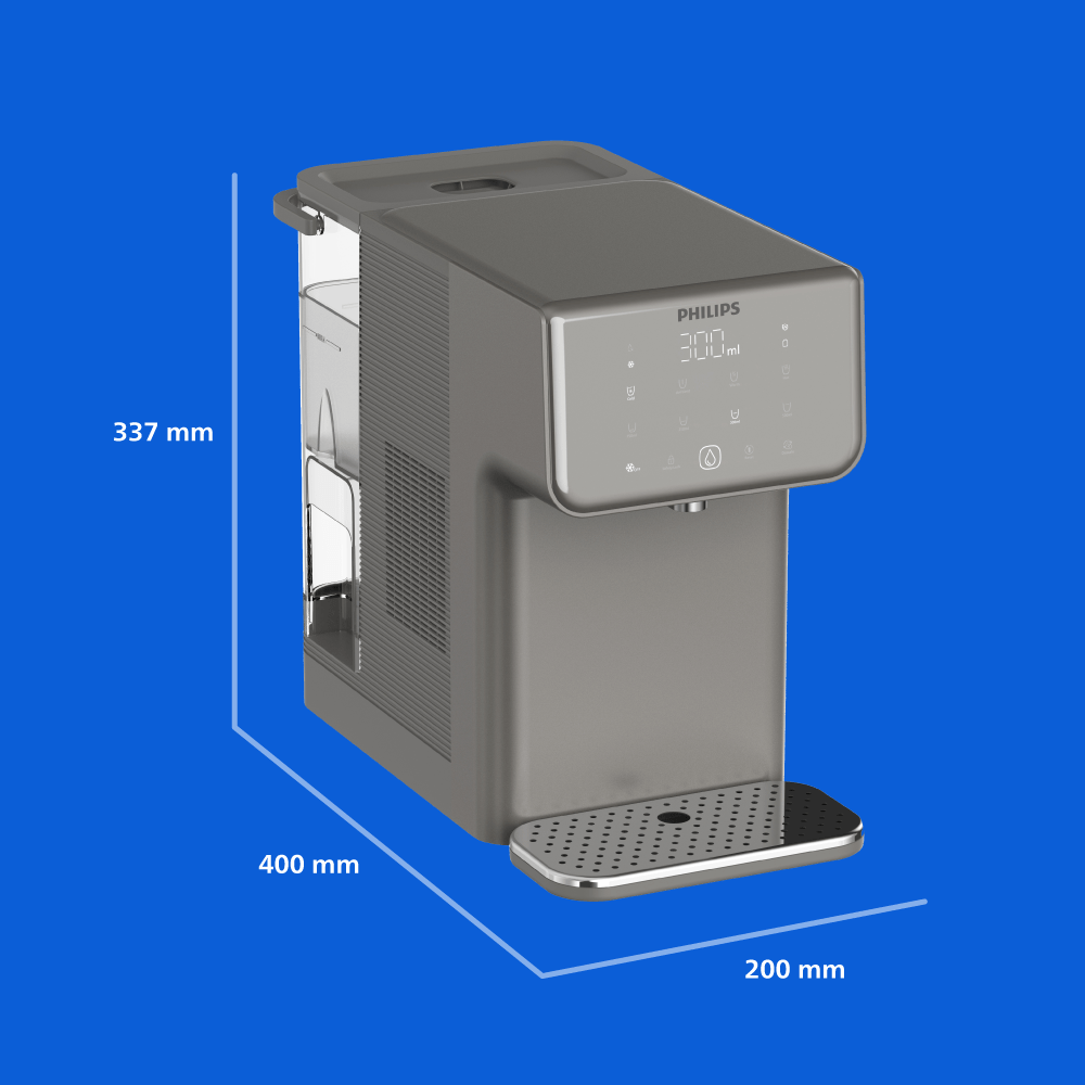 Dispensador de agua  caliente y fría  Philips ADD5981GR (filtra PFAS) compatible con BRITA