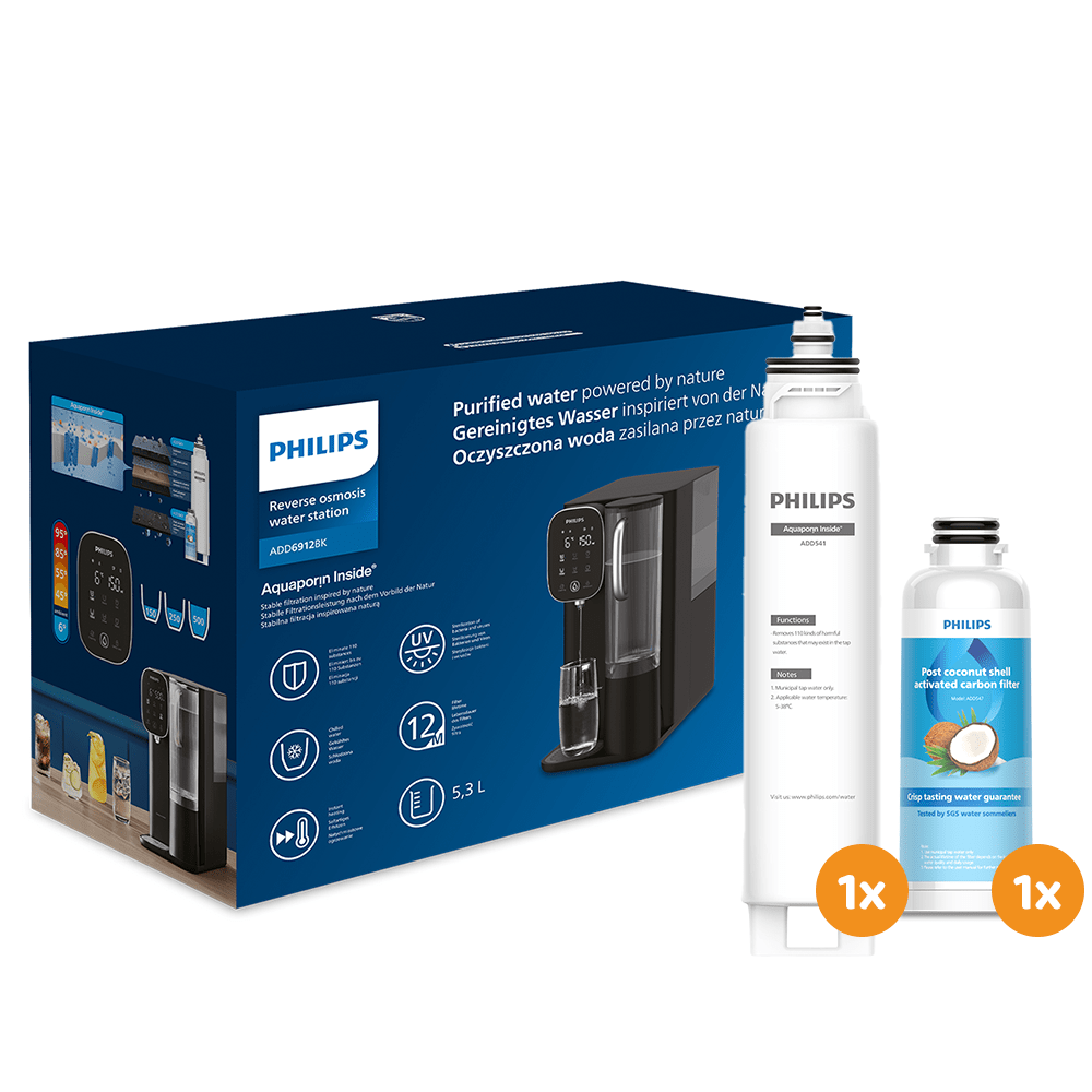 Dispensador de agua por ósmosis inversa Philips ADD6912BK - agua caliente y fría
