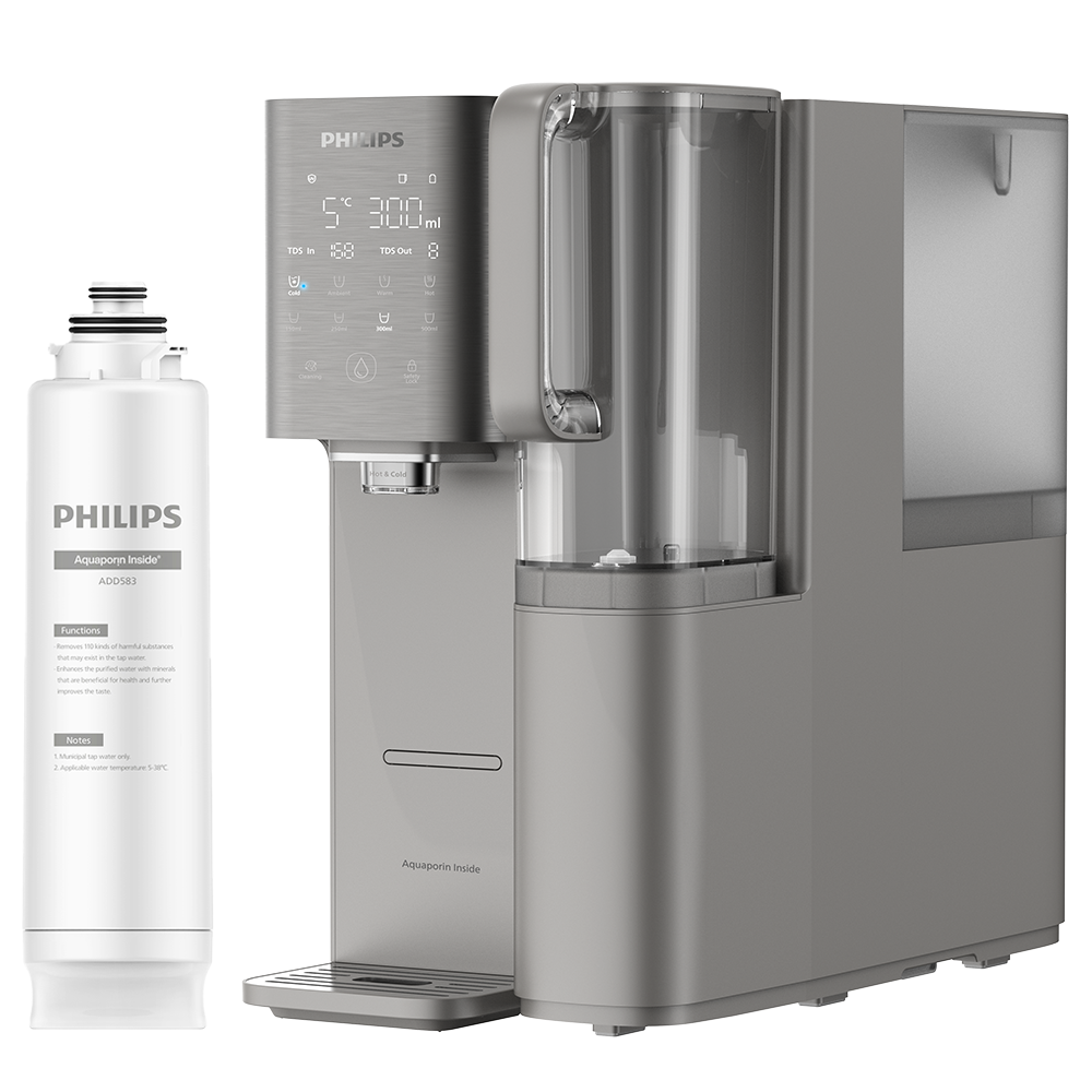 Dispensador de agua por ósmosis inversa Philips ADD6921DG - agua fría y caliente (filtra PFAS)