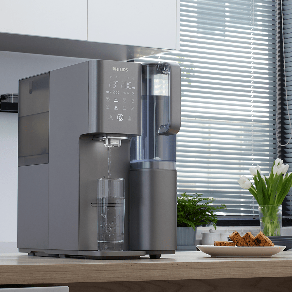 Dispensador de agua por ósmosis inversa Philips ADD6921DG - agua fría y caliente (filtra PFAS)