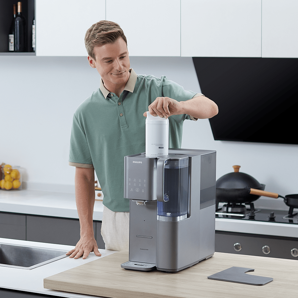 Dispensador de agua por ósmosis inversa Philips ADD6921DG - agua fría y caliente (filtra PFAS)