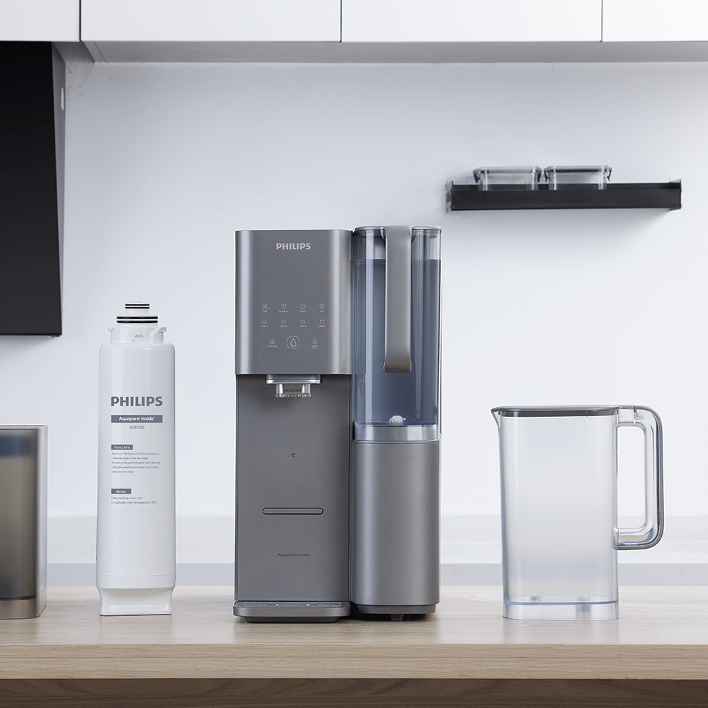Dispensador de agua por ósmosis inversa Philips ADD6921DG - agua fría y caliente (filtra PFAS)