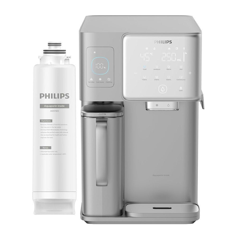 Dispensador de agua por ósmosis inversa Philips agua fría y caliente + hielo ADD6922DG (filtra PFAS)