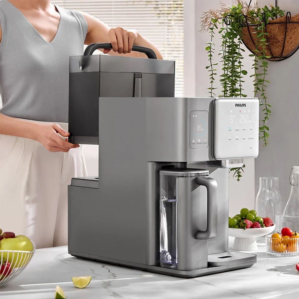 Dispensador de agua por ósmosis inversa Philips agua fría y caliente + hielo ADD6922DG (filtra PFAS)