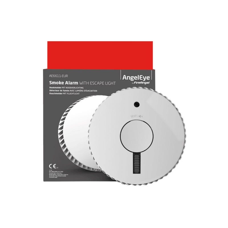 Detector de Humo AngelEye AE-6611-EUR con iluminación de emergencia