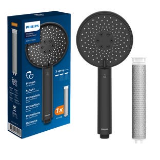 Philips Cabezal de Ducha con Filtro Negro ASH1516BK