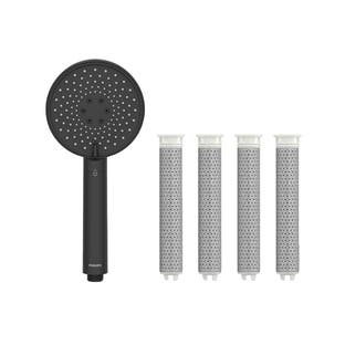 Cabezal de ducha Philips + Filtros de repuesto Negro (x4) ASH1516BK / ASH138