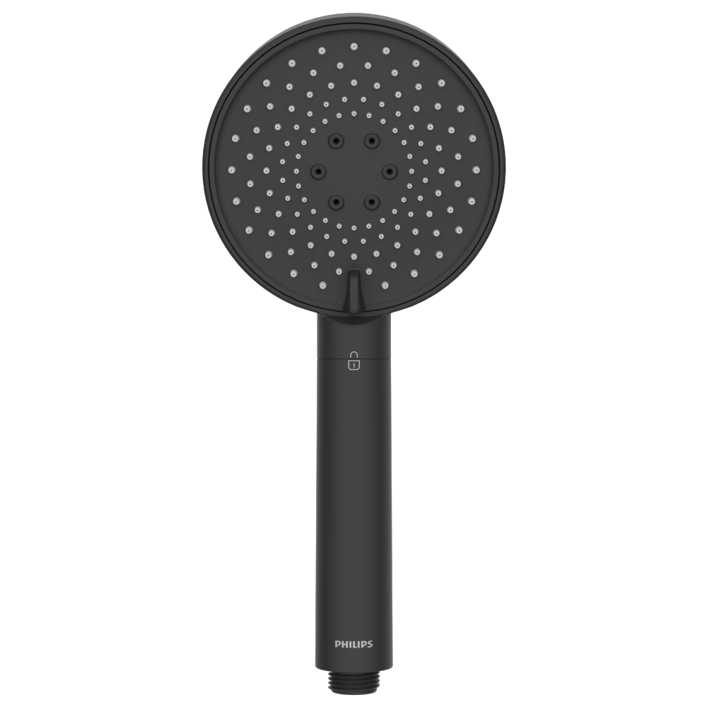 Philips Cabezal de Ducha con Filtro Negro ASH1516BK (reducción de cloro, plomo y pesticidas)