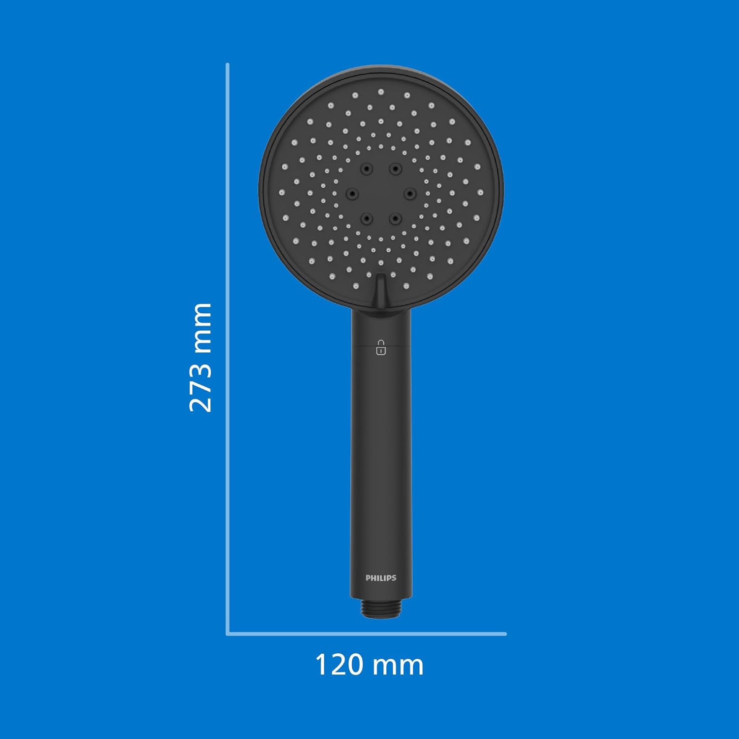Philips Cabezal de Ducha con Filtro Negro ASH1516BK (reducción de cloro, plomo y pesticidas)