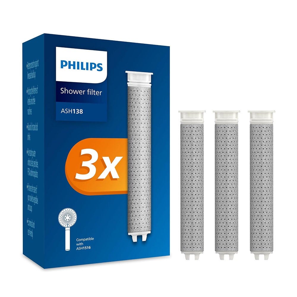 Cabezal de ducha Philips + Filtros de repuesto (x4) ASH1516CH / ASH138