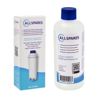 Set de mantenimiento para cafetera Filtro de agua + Descalcificador (500ml) compatible con AEG