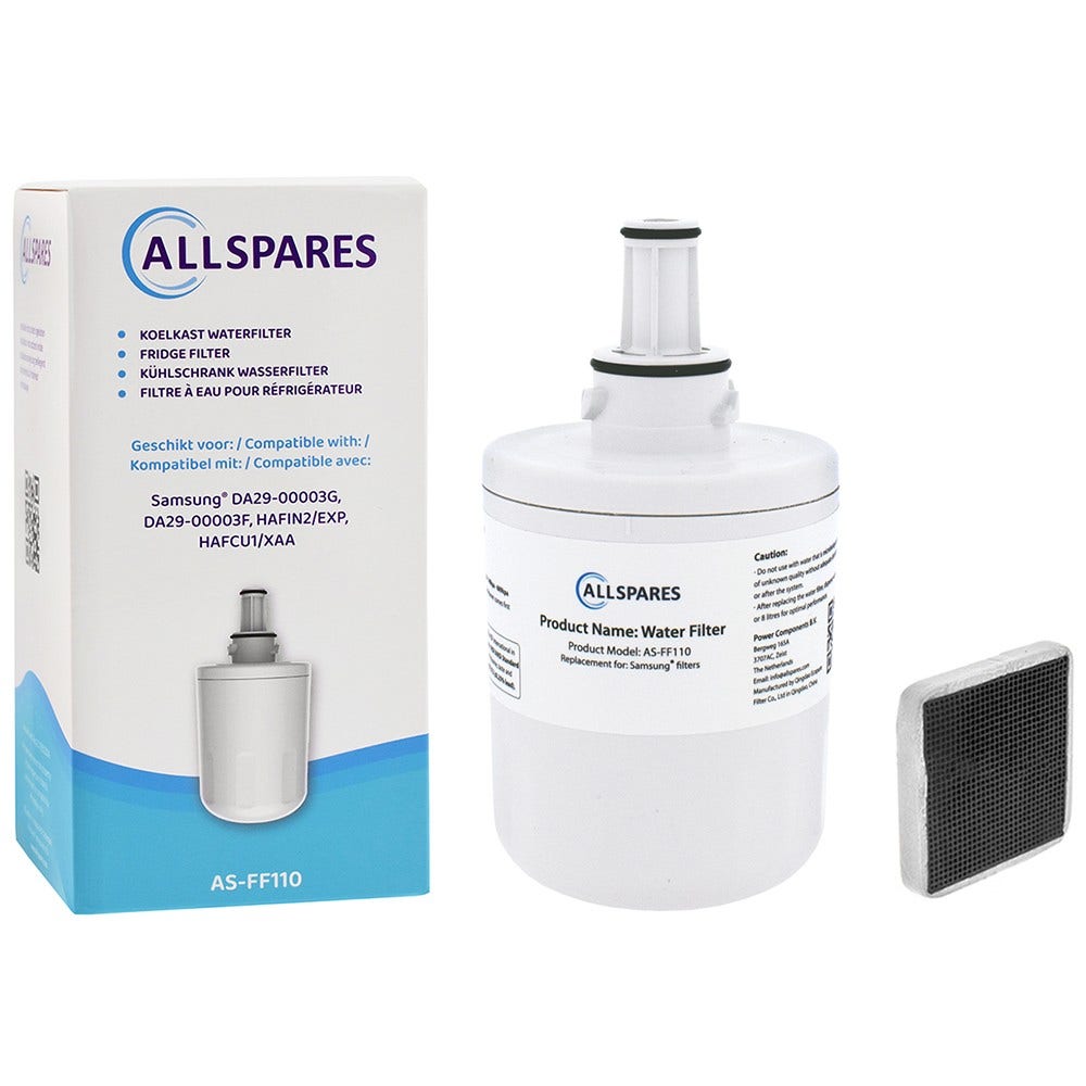 Set de recambio con filtro de aire + filtro de agua para frigorífico compatible con Samsung