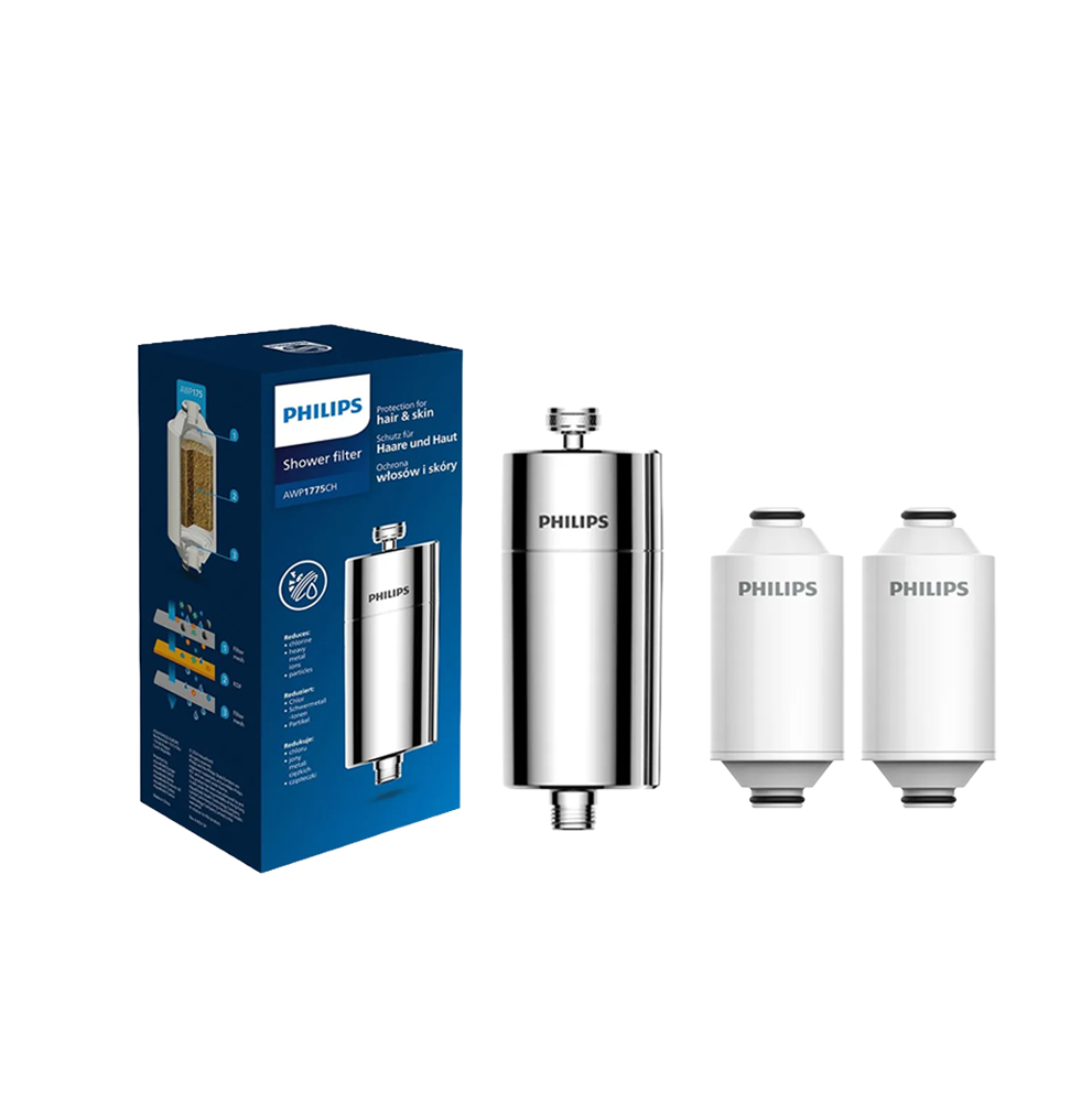 Filtro de Ducha Philips Cromado + 3 Filtros – Universal