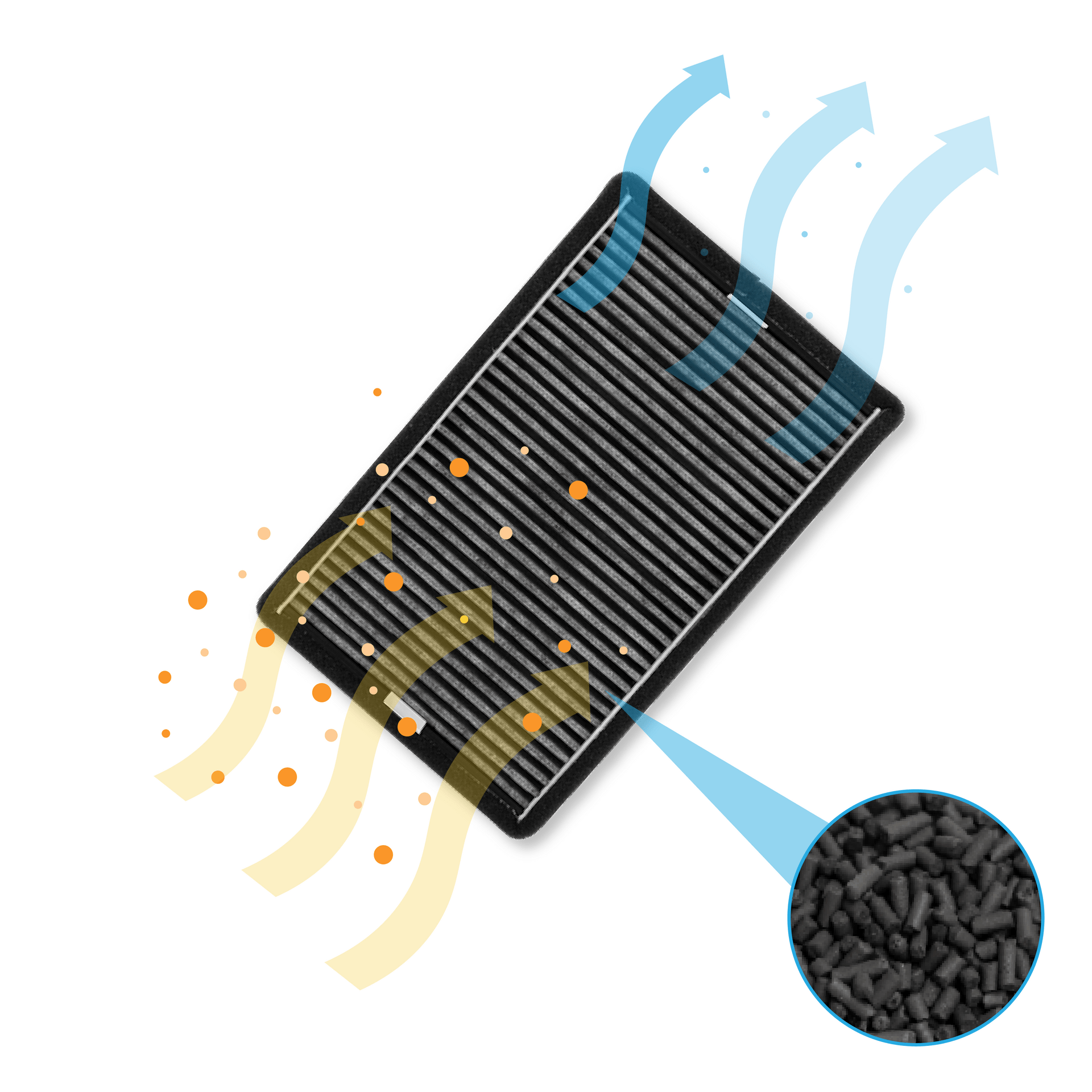 Filtro de carbono compatible con Miele DKF 19-P (x2)