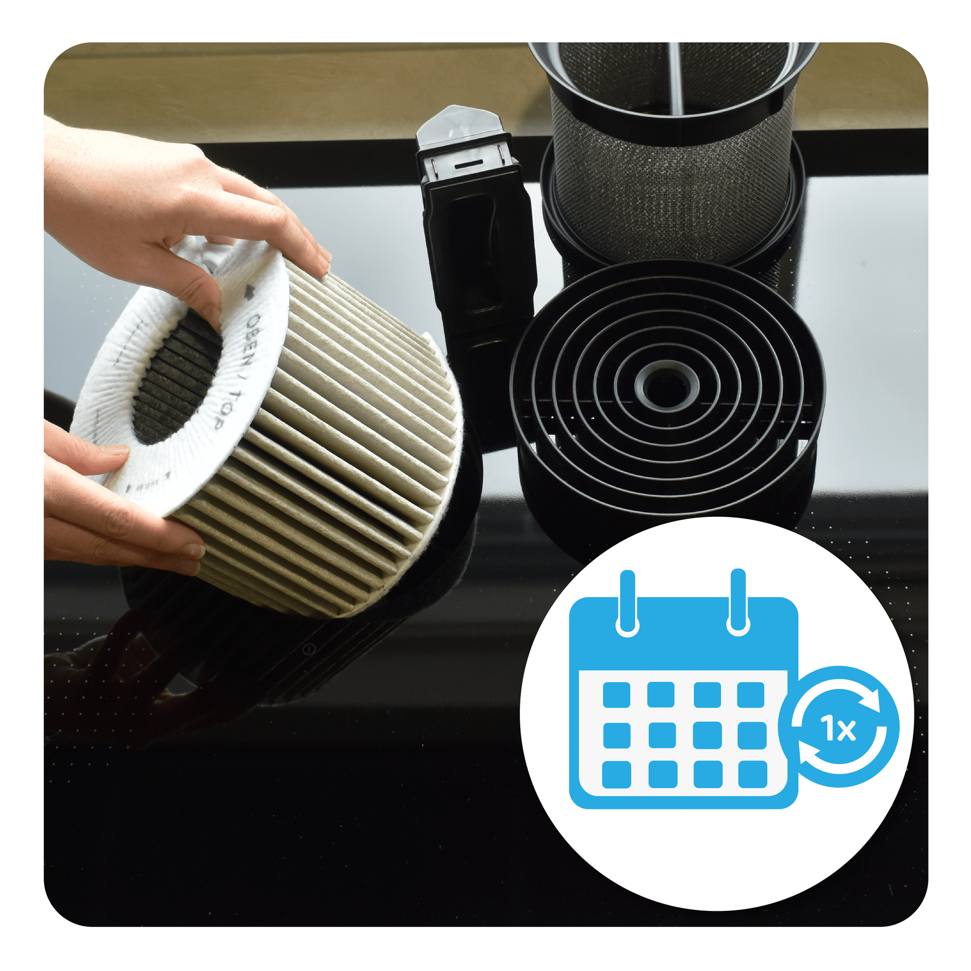 Filtro de carbono CleanAir compatible con Balay 11018621 / 11034172