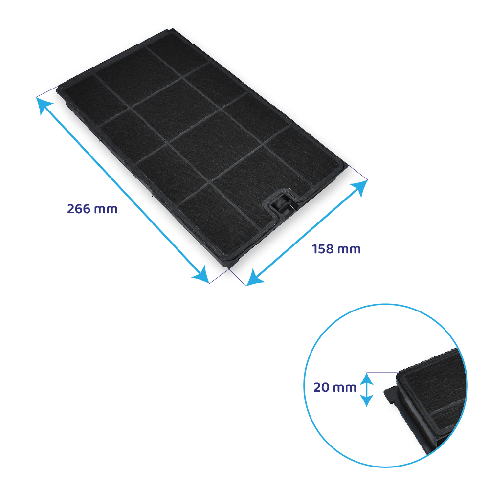 Filtro de carbono compatible con Küppersbusch 536191 / ZUB575