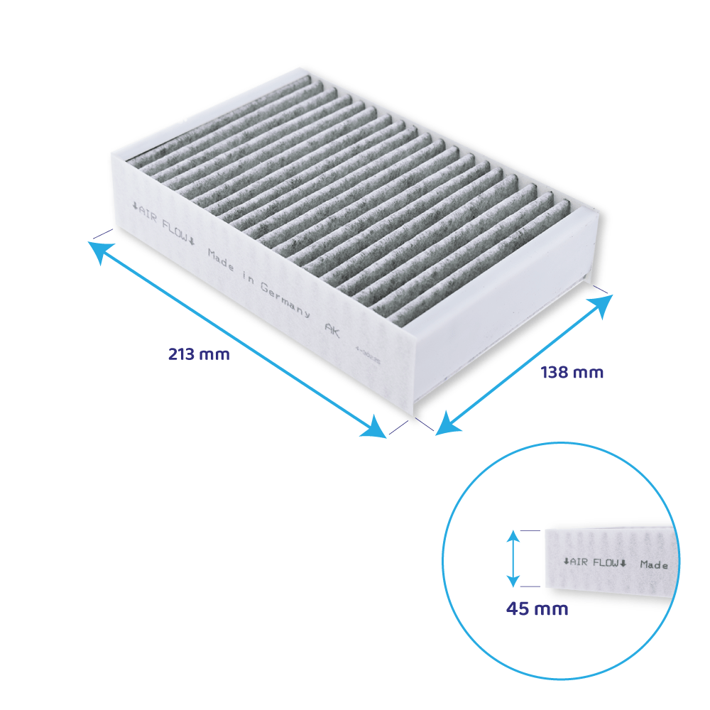 Filtro de carbono compatible con Miele DKF 31-P (x2)