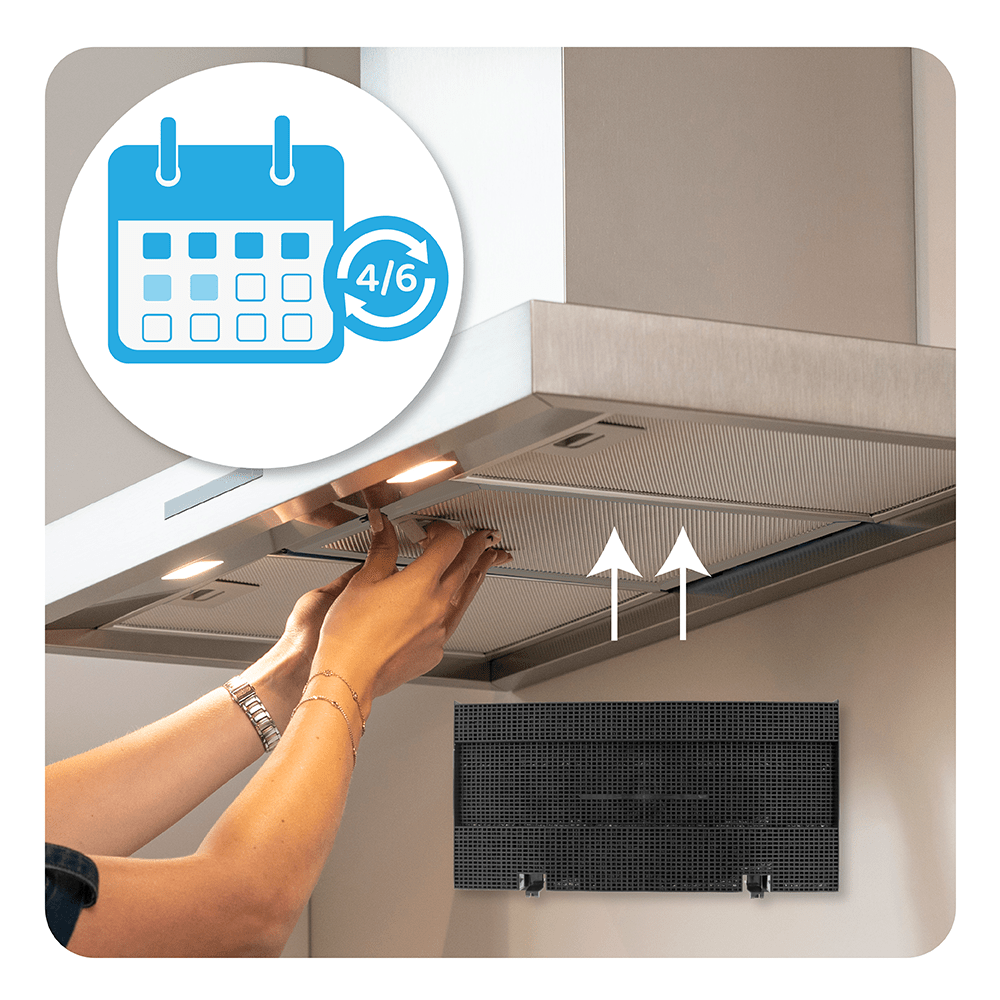 Filtro de carbono compatible con Bauknecht CHF150/1 / FAT150