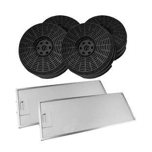 Filtros de carbón (x4) y filtros metálicos (x2) compatibles con Essential B EHT601/601S