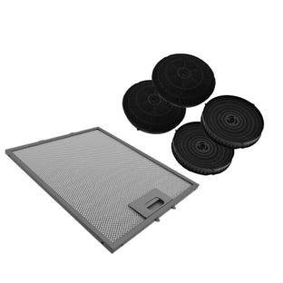 Filtro de carbono (x4) + Filtro metálico (x1) compatible con Elica Stripe