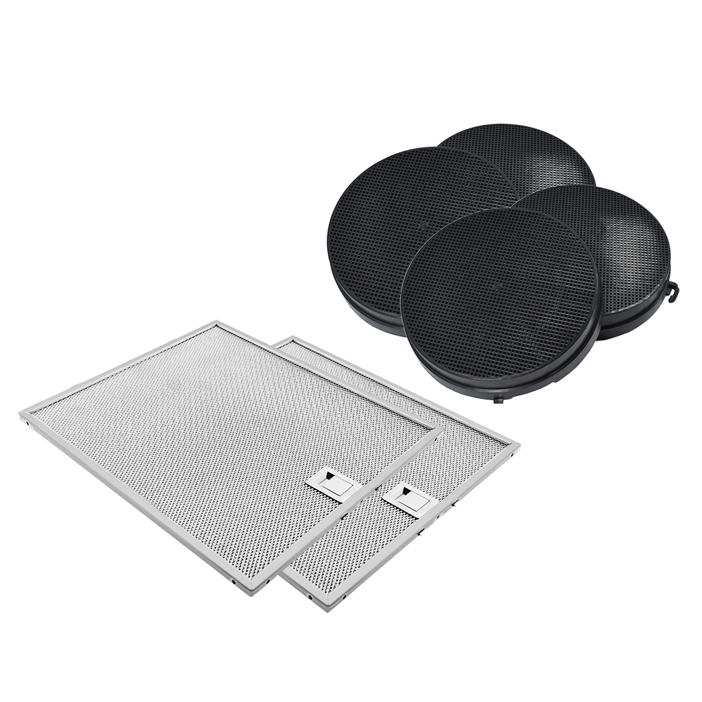 Filtro de carbono (x4) + Filtro metálico (x2) compatible con Falmec Quasar