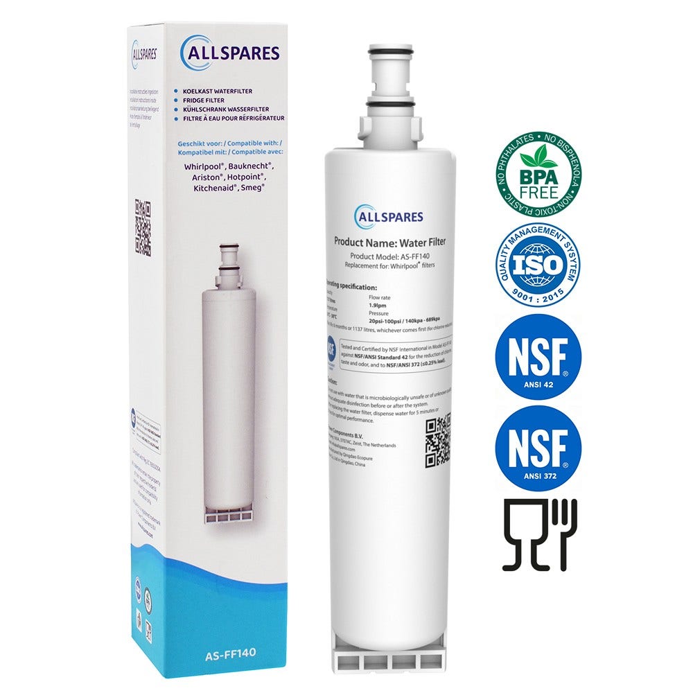 Kit de recambio Filtro de aire y Filtro de agua compatible con frigorífico Whirlpool