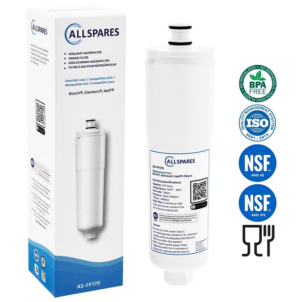 Filtro de agua frigorífico compatible con Balay CS-52