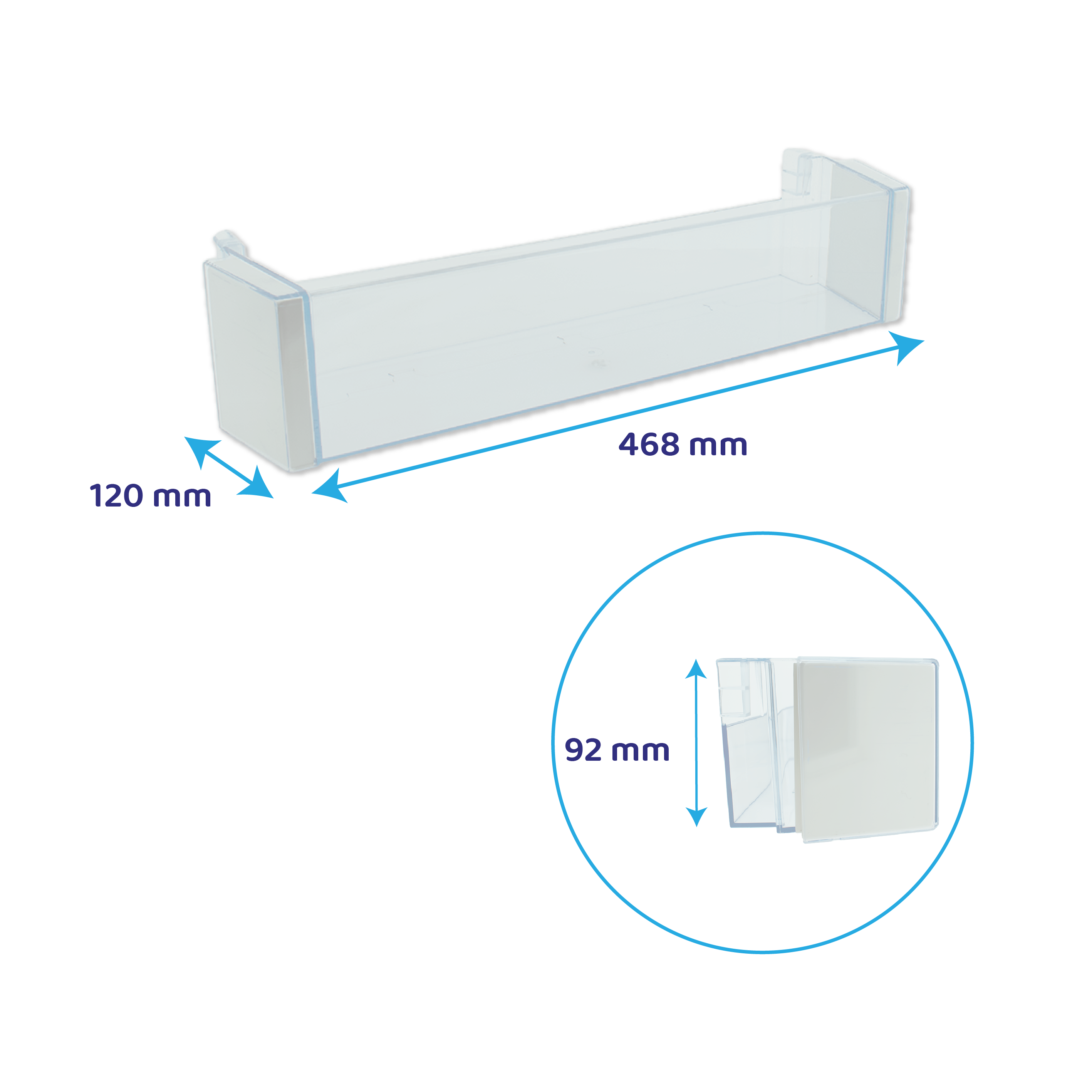 Botellero para Frigorífico de 468x120mm compatible con Siemens 00704760