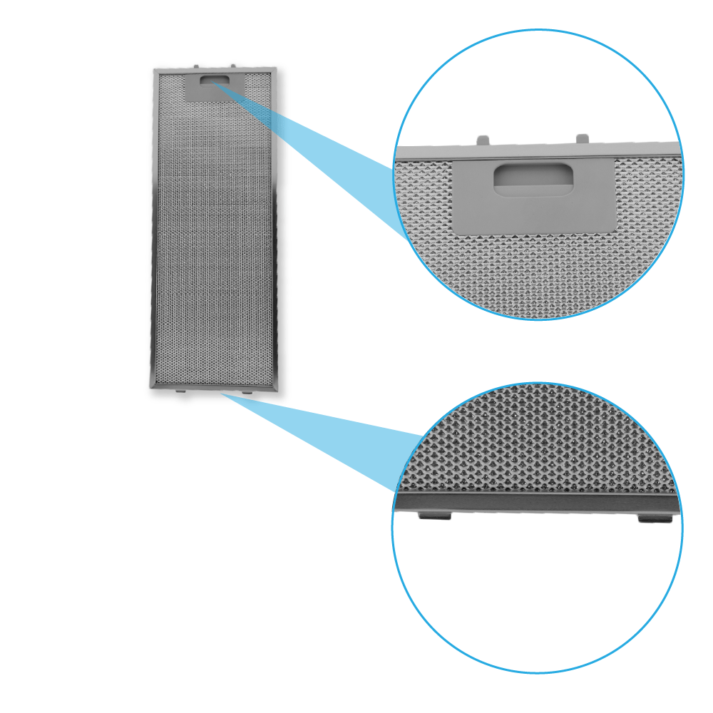 Filtro metálico 445x175mm compatible con Bosch 352813 / 00352813