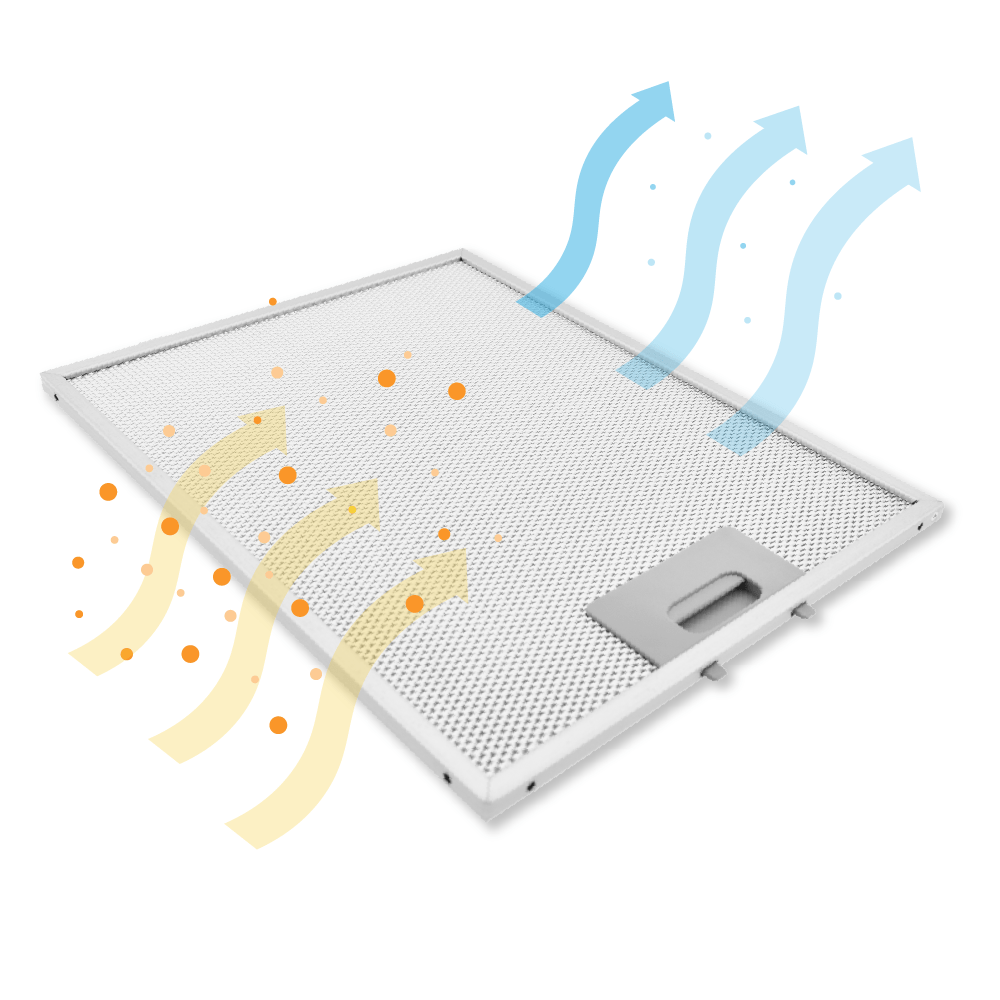 Filtro metálico 320x257x8mm compatible con ATAG 18831 / 88017203