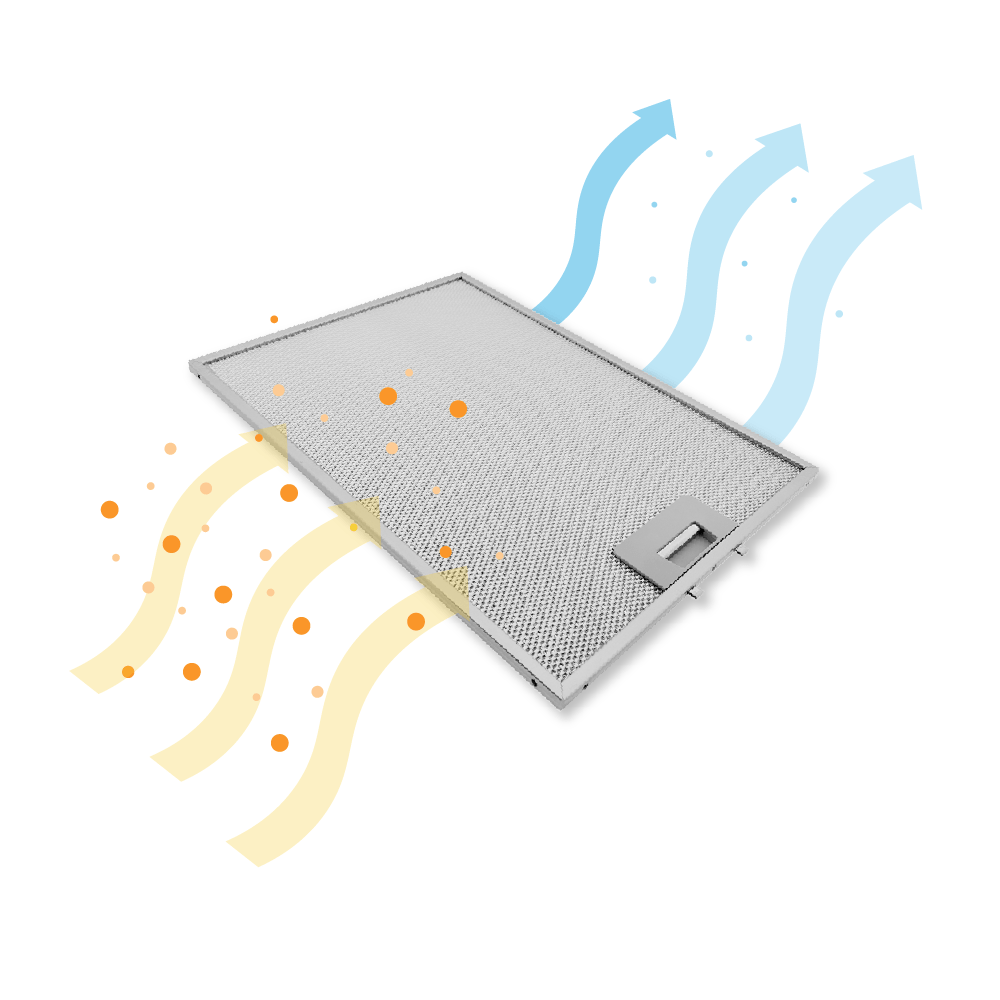 Filtro metálico 380x283x8mm compatible con Bosch 422872 / 00422872