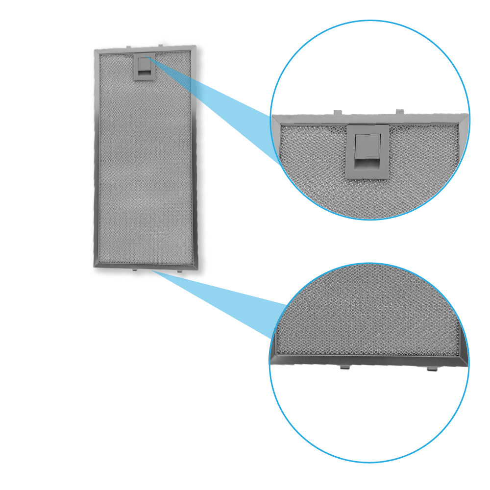 Filtro metálico 350x164mm compatible con Gaggenau 435204 / 00435204
