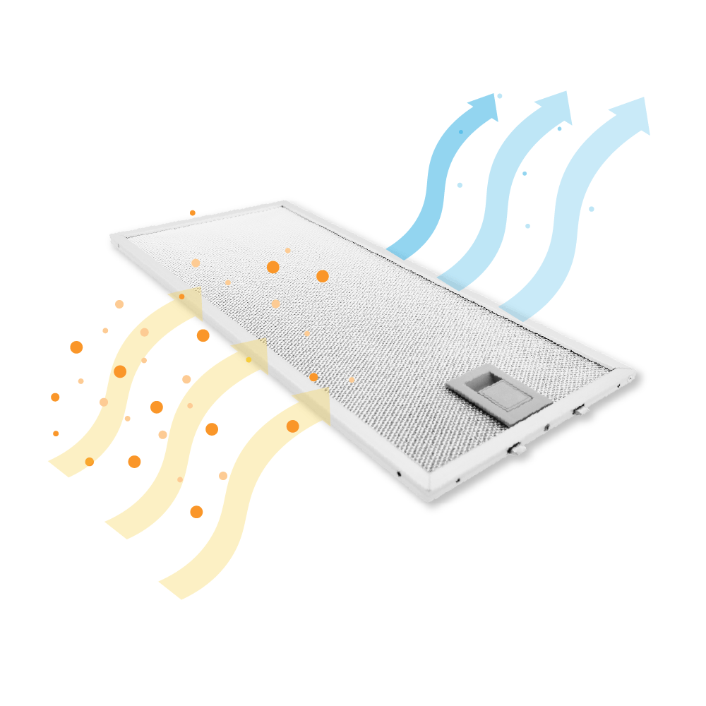 Filtro metálico 350x164mm compatible con Bosch 435204 / 00435204