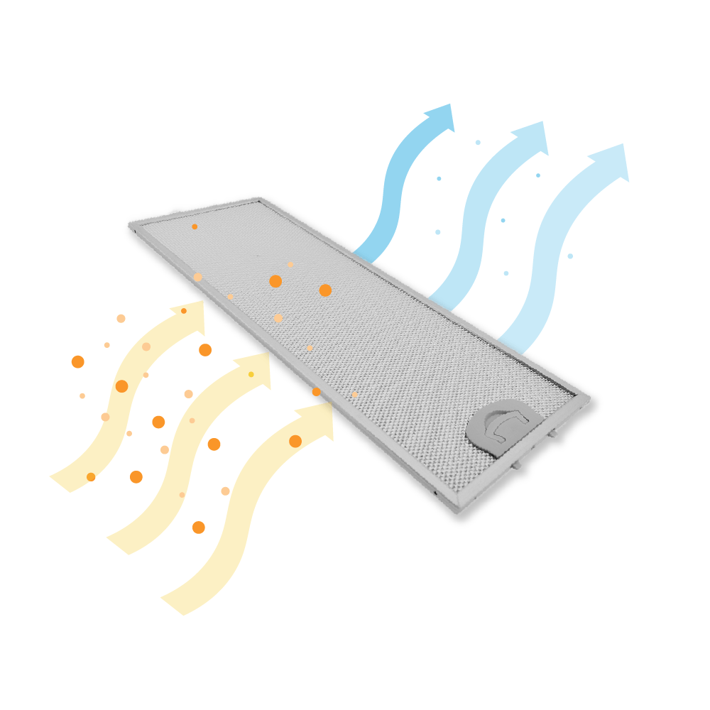 Filtro metálico 468x183x7mm compatible con ATAG 401468