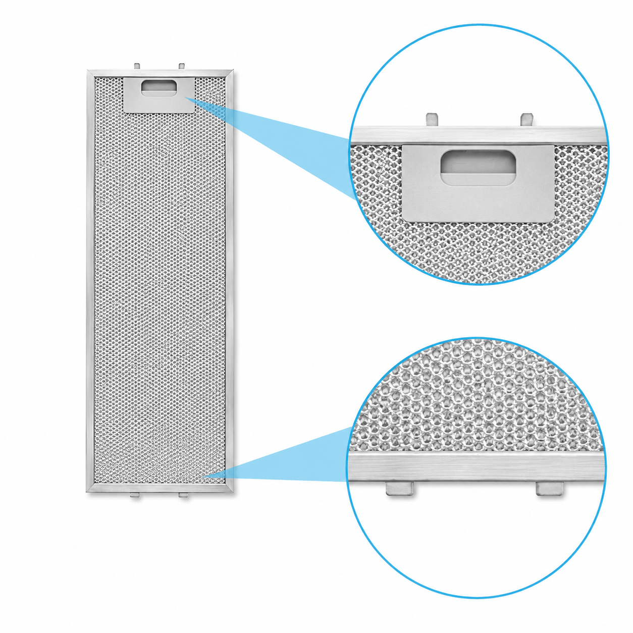 Filtro metálico AllSpares 532x176x9mm 481248058305 / GF023B
