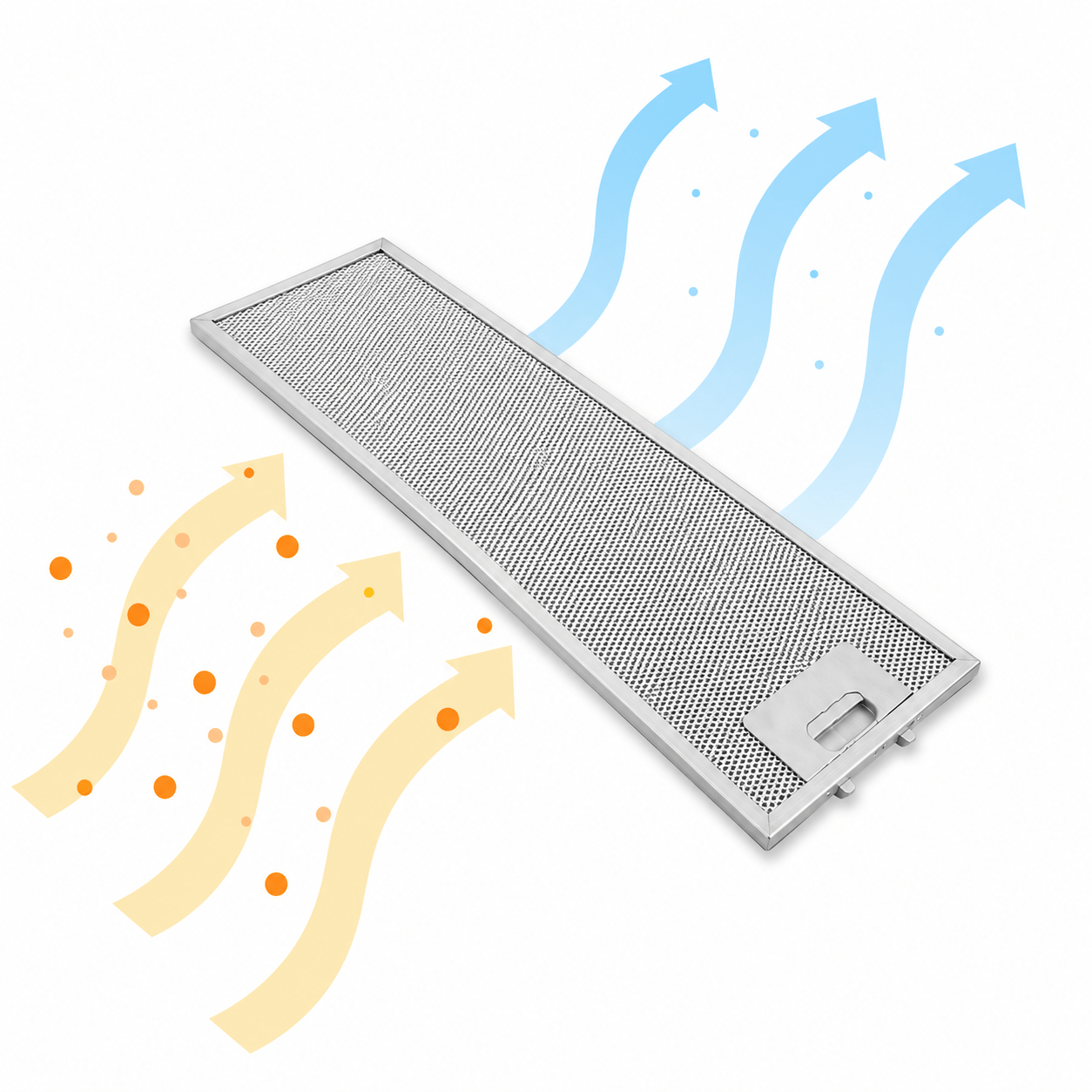 Filtro metálico AllSpares 532x176x9mm 481248058305 / GF023B