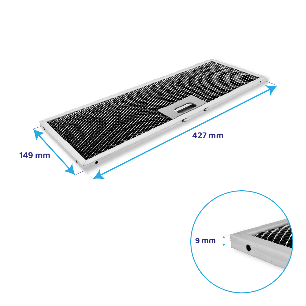 Filtro de carbono regenerable compatible con AEG OdourClean Plus MCFB86PL / 9029865830