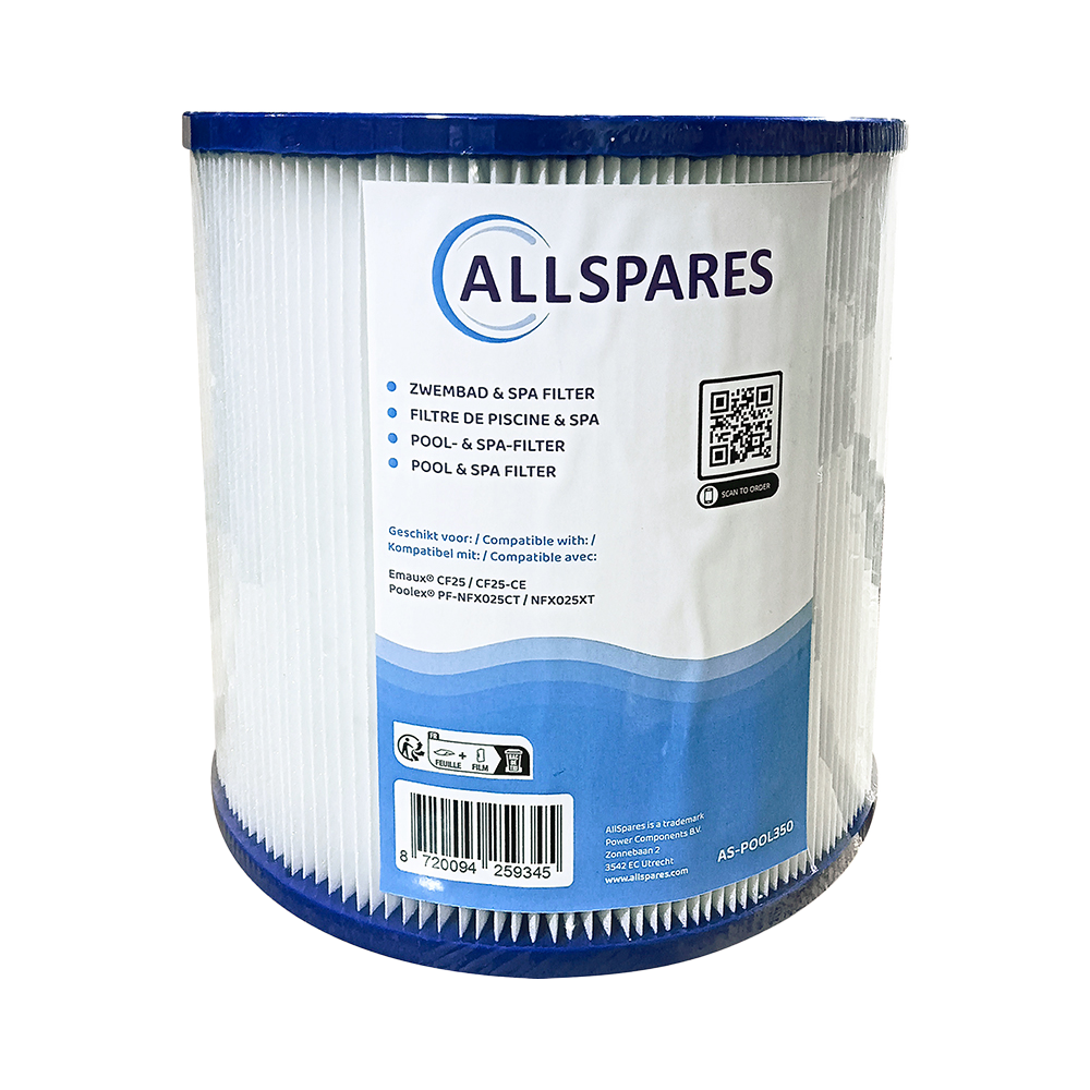 Filtro de cartucho para piscina compatible con Emaux CF25 / CF25-CE / 914100437