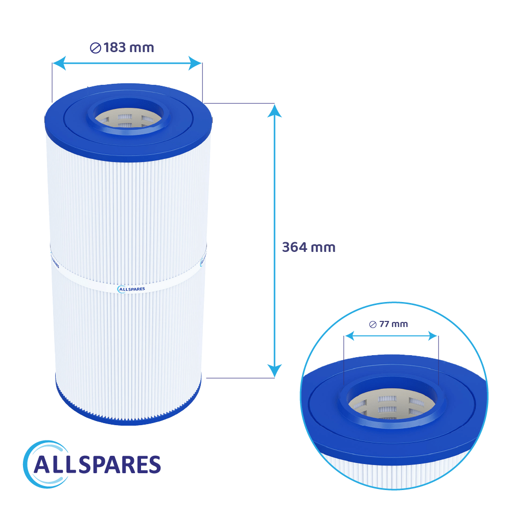 Filtro de agua piscina compatible con Poolex PF-NFX050CT / Netflux 50