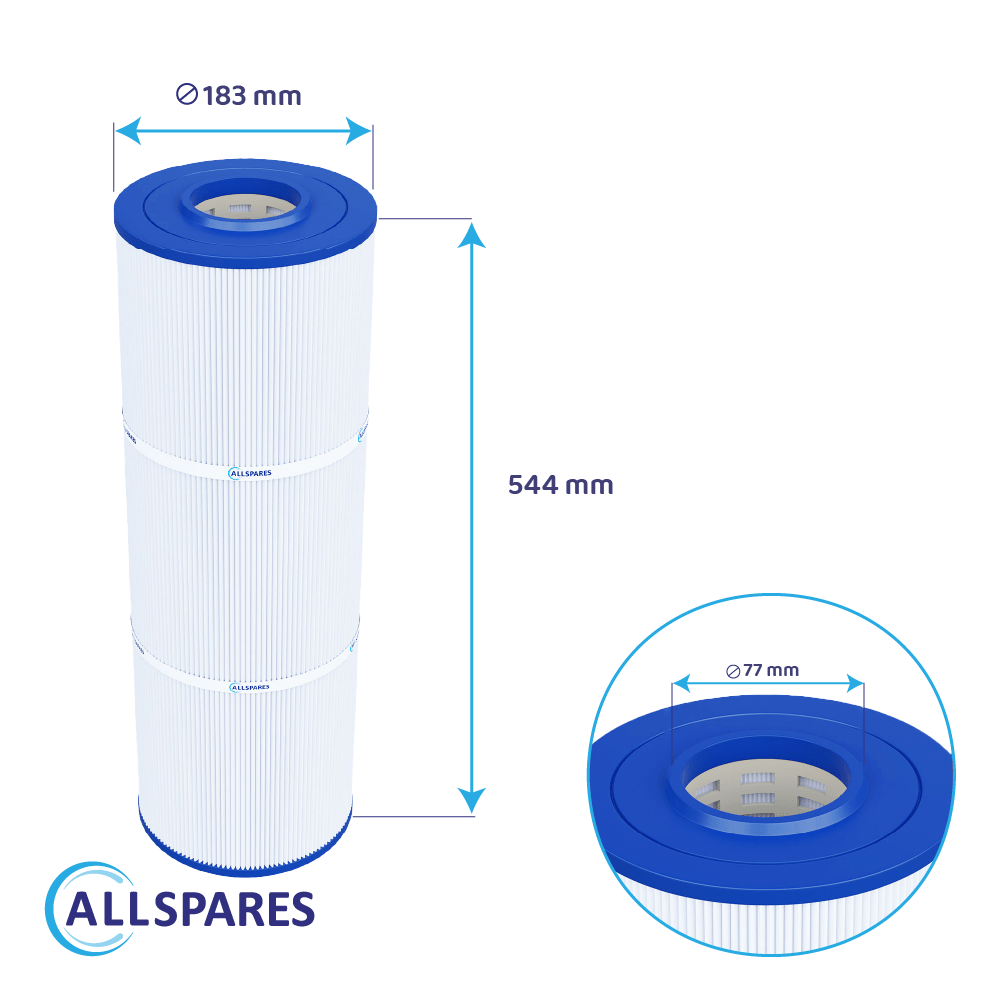 Filtro de agua piscina compatible con Poolex PF-NFX075CT / Netflux 75