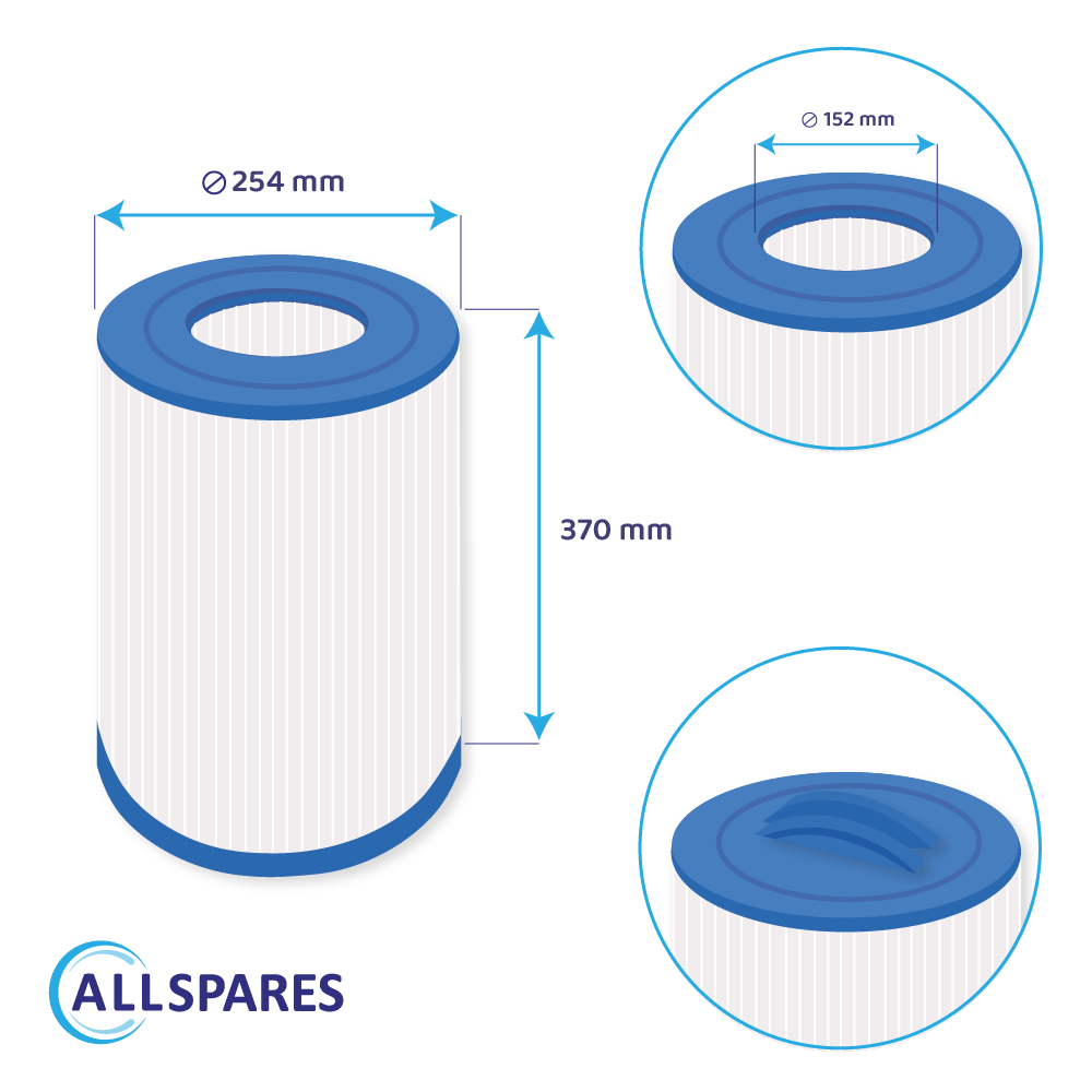 Filtro para piscina compatible con Waterair Sherlock 100 / 008404 