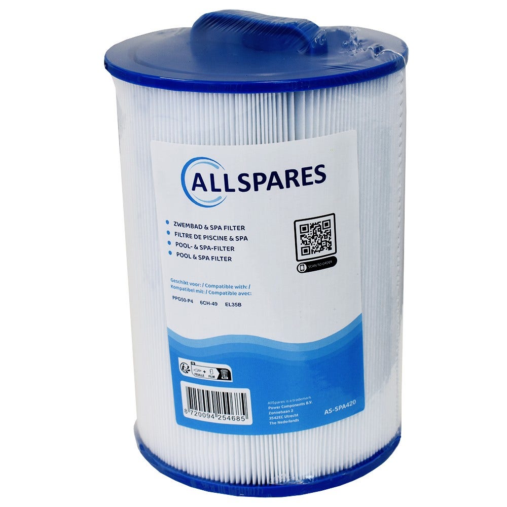 Filtro de cartucho spa compatible con Sunrise PPG50-P4 / 6CH-49 / FC-0314