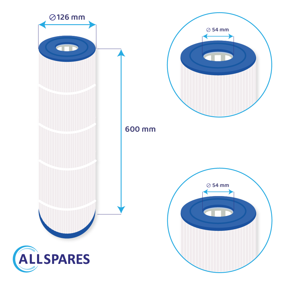 Filtro de Agua para Spa compatible con Darlly Pleatco PCAL100 / 817-1000 / 41001 / C-4995 / SC792