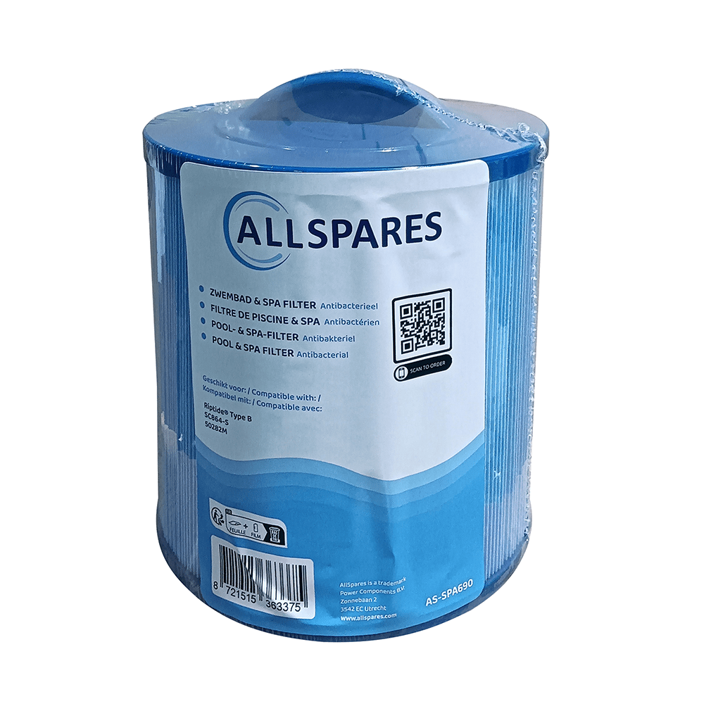 Filtro de spa compatible con Riptide Tipo B / SC864-S / 50282M (antibacteriano)