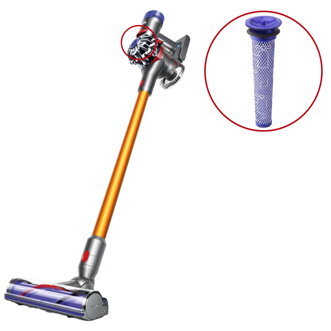 Prefiltro compatible con Dyson V6 / V7 / V8 (x5)